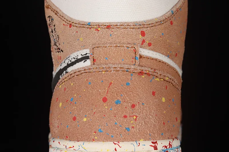 All categories Air Jordan Jordan series basketball shoes Air Jordan 1 Mid Air Jordan 1 Mid AJ1 Joe 1 watercolor ink fluorescent Zhongbang basketball shoes DA8005-100
